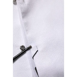 White Bib Cotton Poplin Dress Formal Shirt