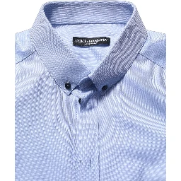 Light Blue Cotton Dress Formal Men Shirt