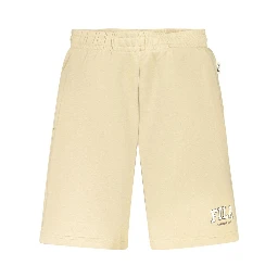 Beige Cotton Mens Short