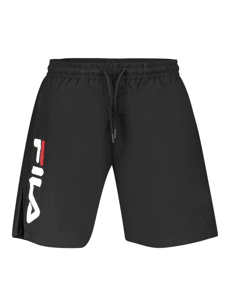 Black Polyester Men's Swimwear