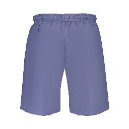 Blue Polyester Men's Swimwear