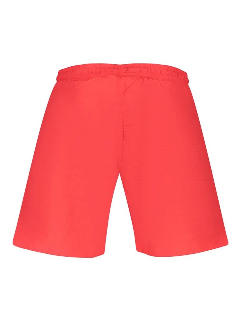 Rosso Poliestere Uomo Swim Shorts