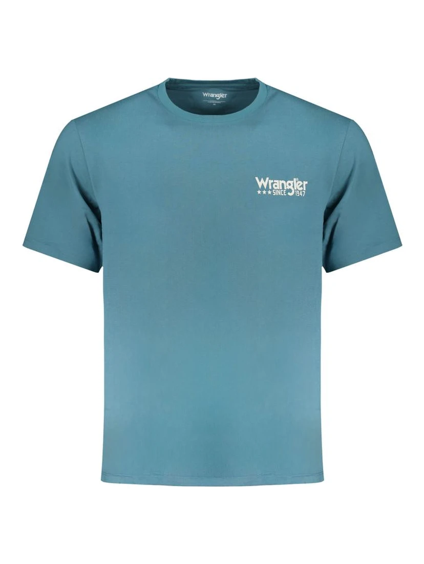 Blue Cotton Men's T-Shirt