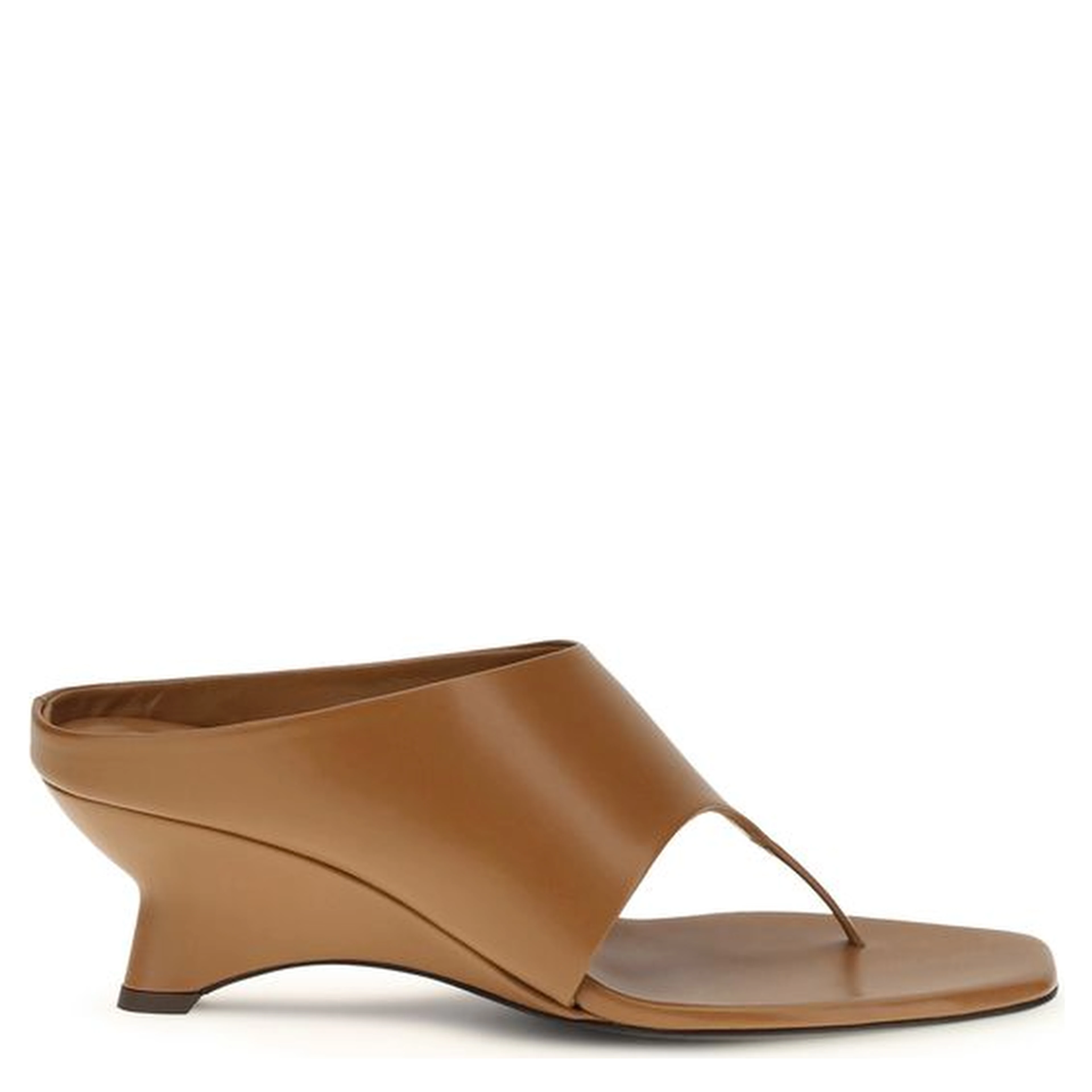 Brown Calf Leather Bos Taurus Platform Sandals