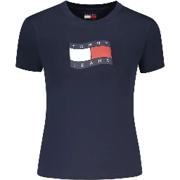 Blue Cotton Women's T-Shirt