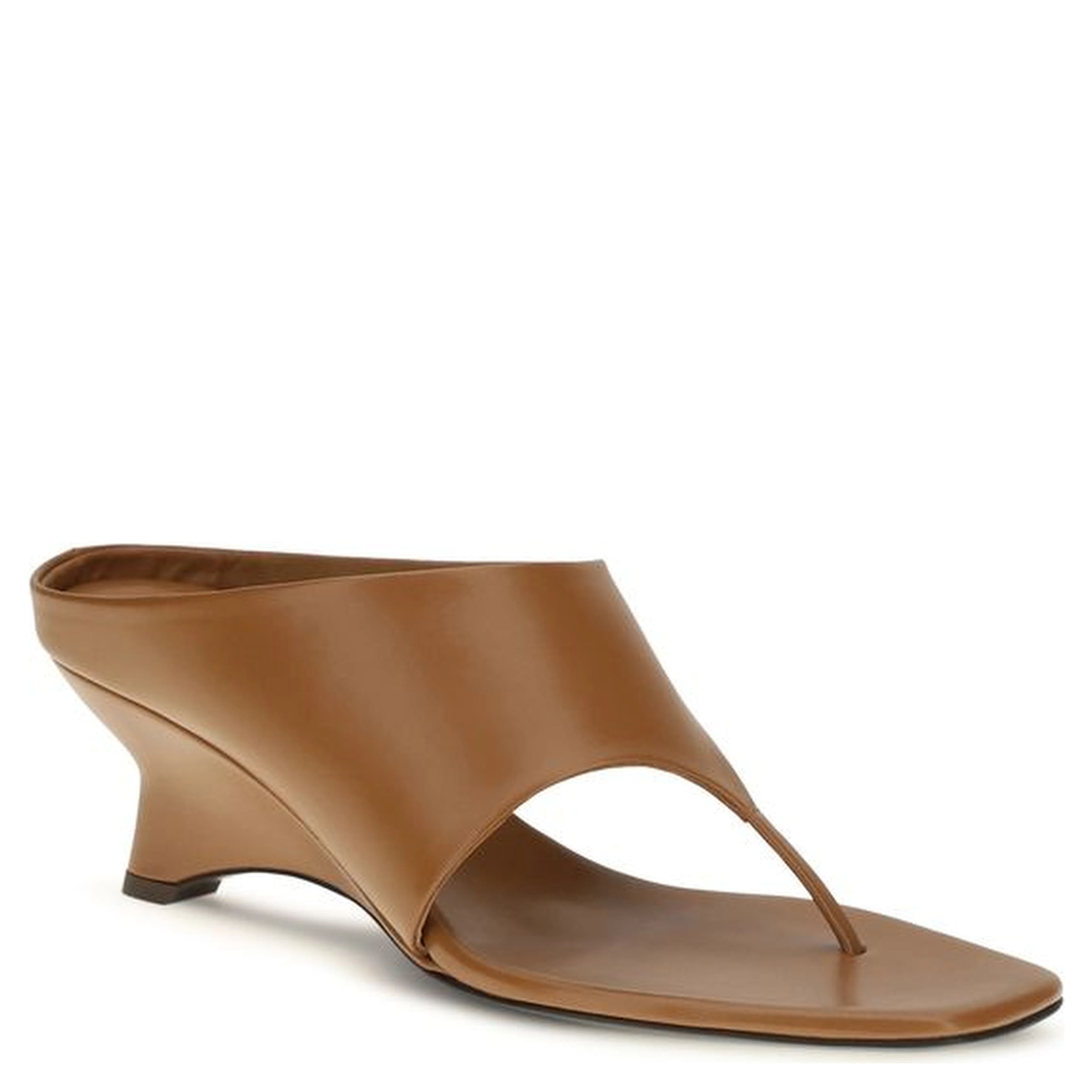 Brown Calf Leather Bos Taurus Platform Sandals