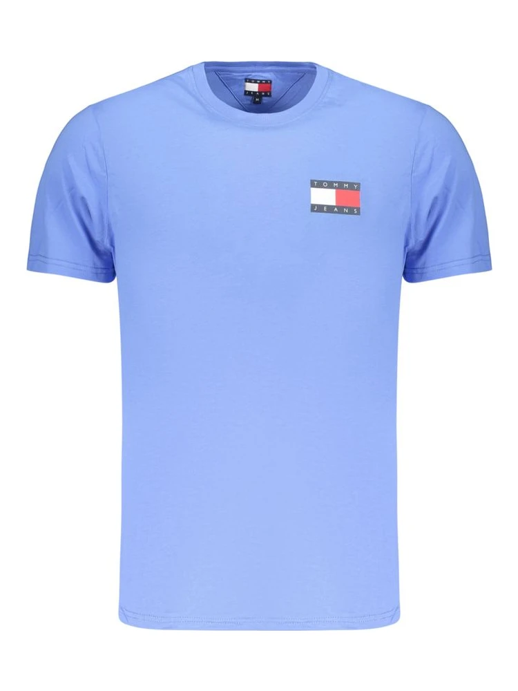 Blue Cotton Men's T-Shirt