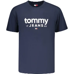 Blue Cotton Men's T-Shirt