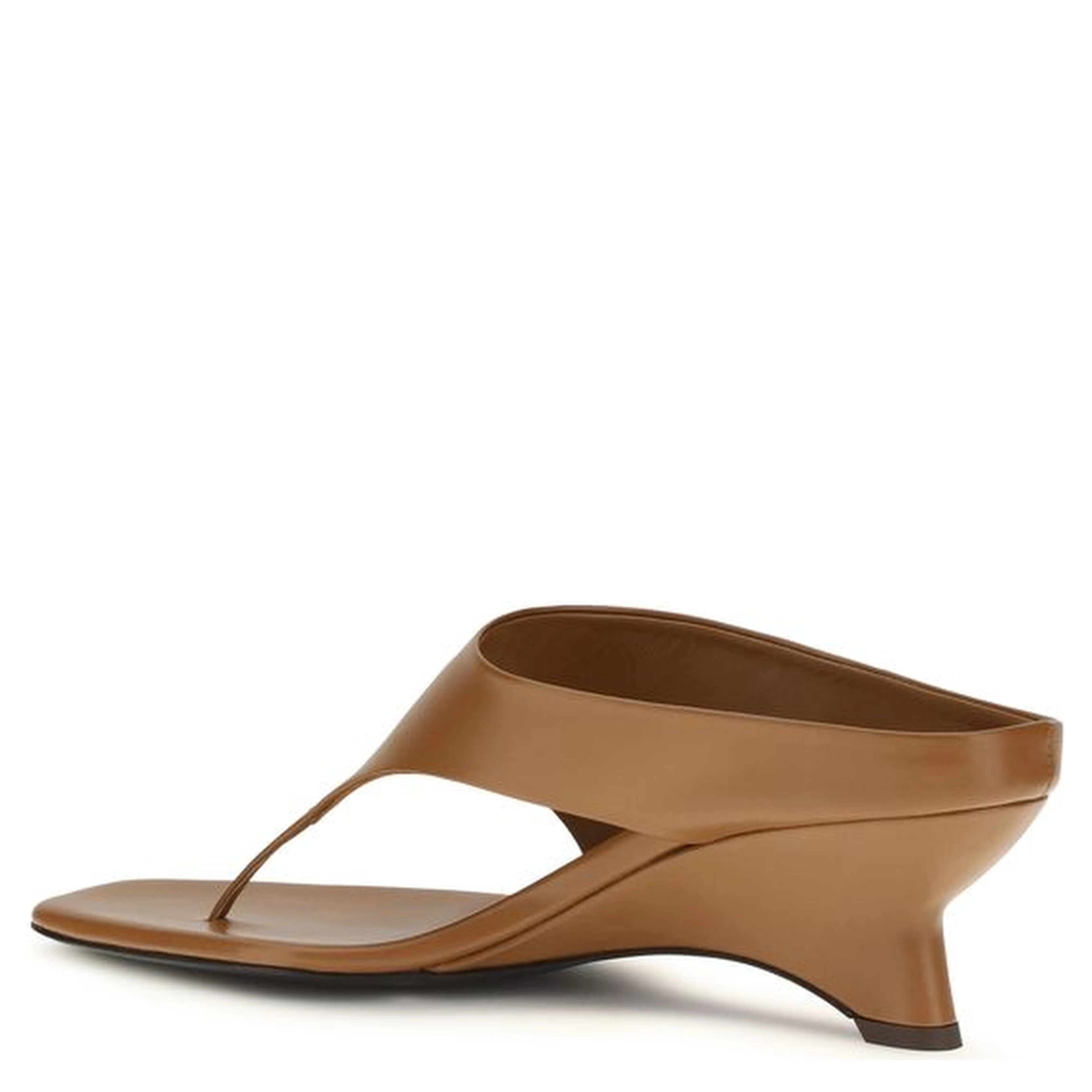 Brown Calf Leather Bos Taurus Platform Sandals
