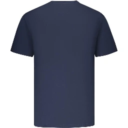 Blue Cotton Men's T-Shirt