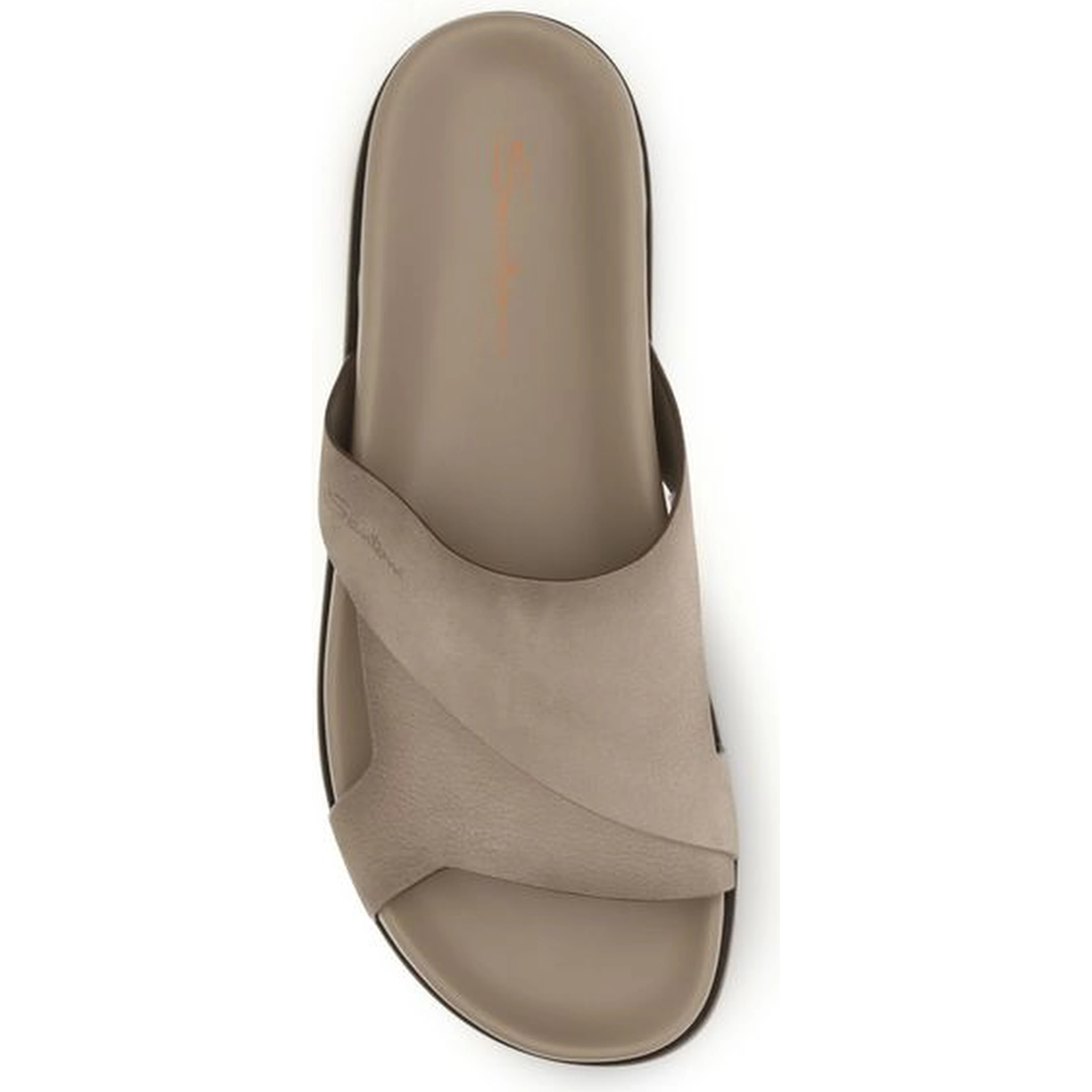 Beige Calf Leather Bos Taurus Flat Sandals