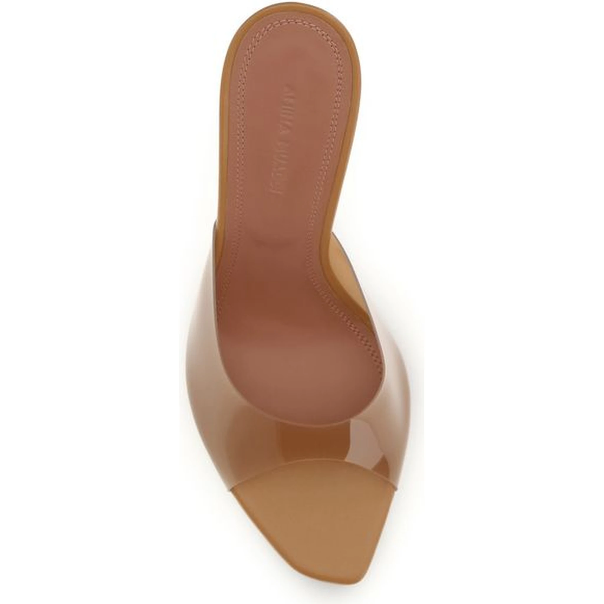 Beige Pvc Stiletto Heel Sandals