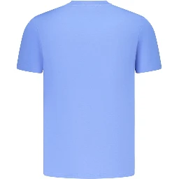 Azzurro Cotton Uomo T-Shirt