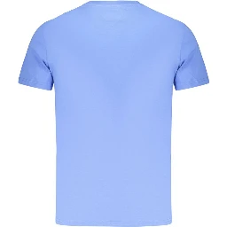 Light Blue Cotton Men's T-Shirt