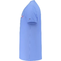 Azzurro Cotton Uomo T-Shirt