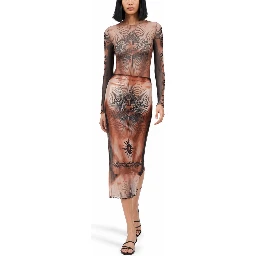 MIDI SKIRT WITH "SAFE SEX TATOO" PRINT
