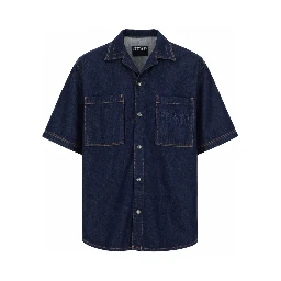 CAMICIA IN DENIM CON LOGO
