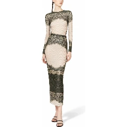 LONG SKIRT WITH "CARTOUCHE" PRINT