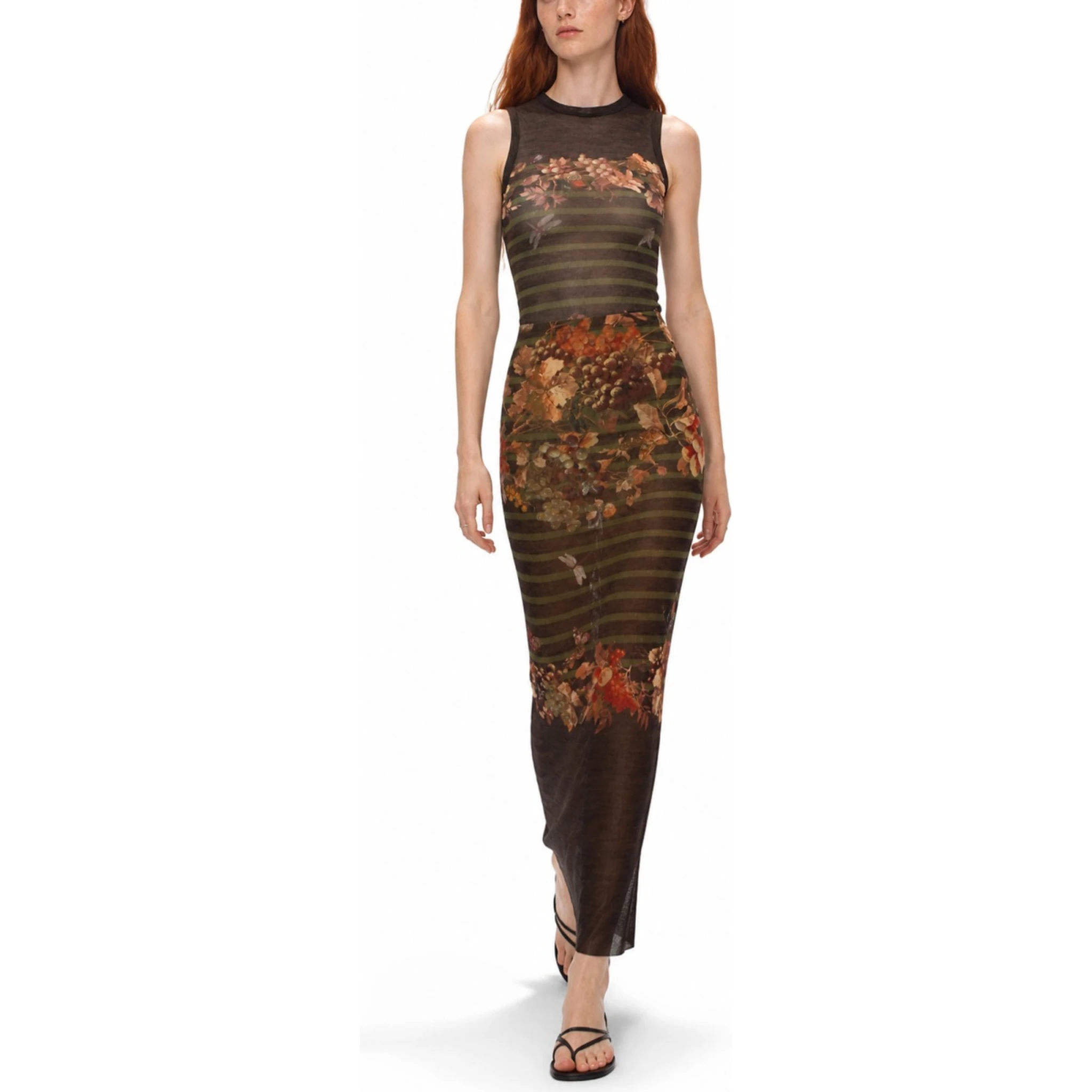 LONG SKIRT WITH "MARINIERE GRAPE" PRINT