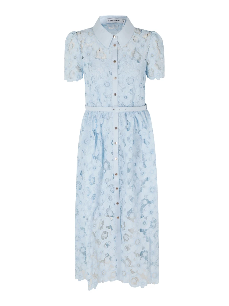 COLLARED MIDI DRESS