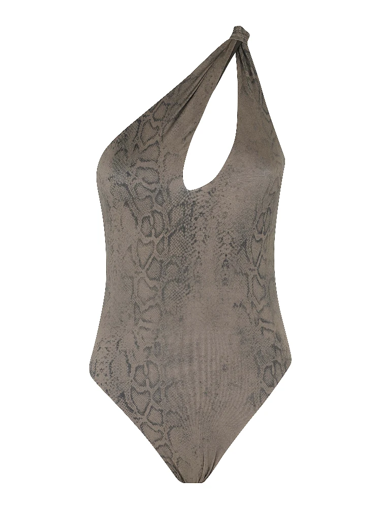 COSTUME INTERO CUT MONOSPALLA  STAMPA PITONE