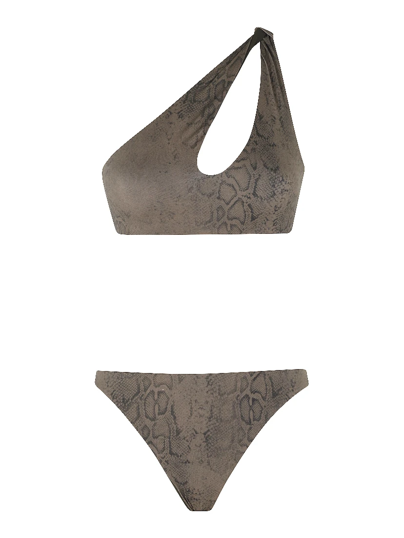 BIKINI CUT MONOSPALLA STAMPA PITONE