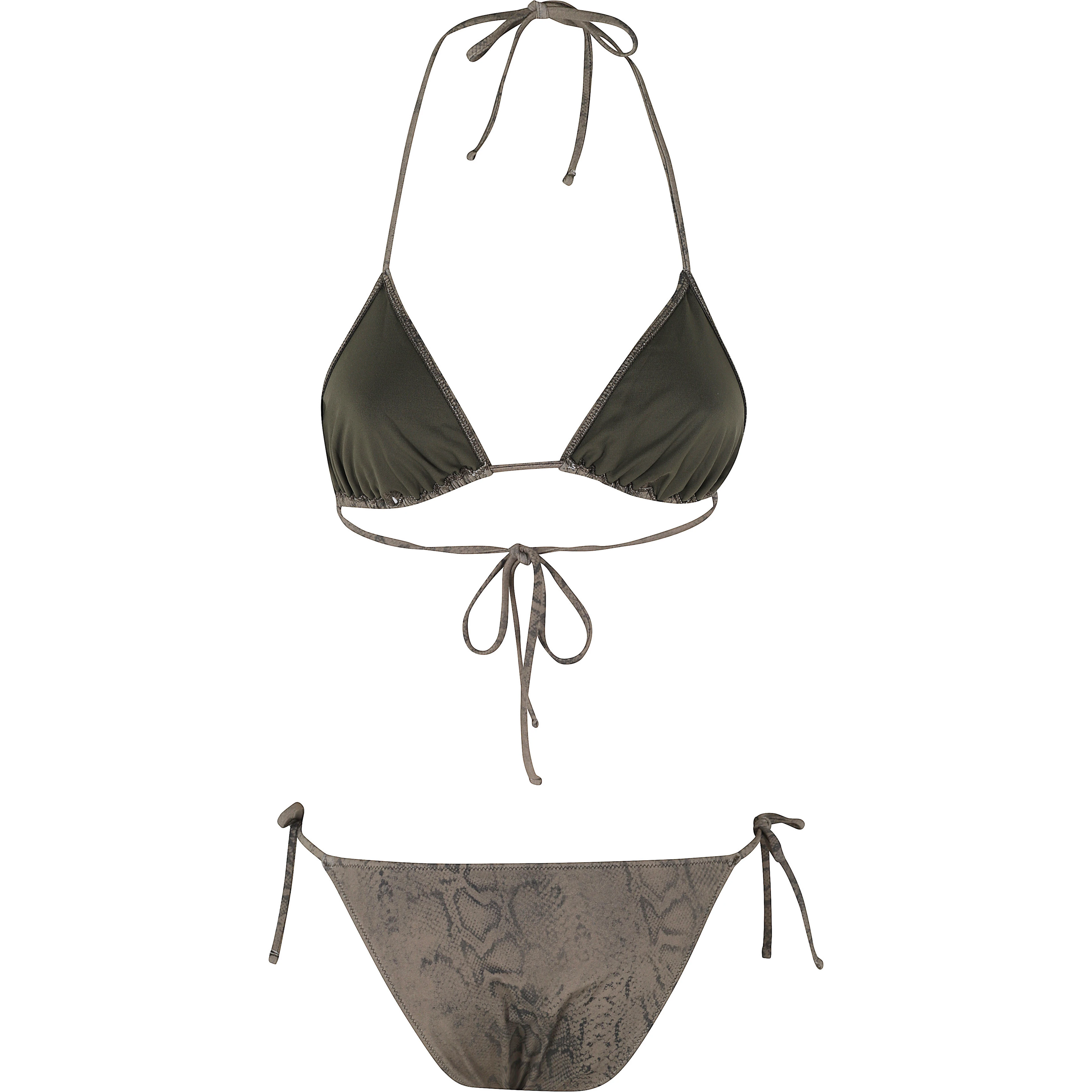 BIKINI TRIANGOLO STAMPA PITONE