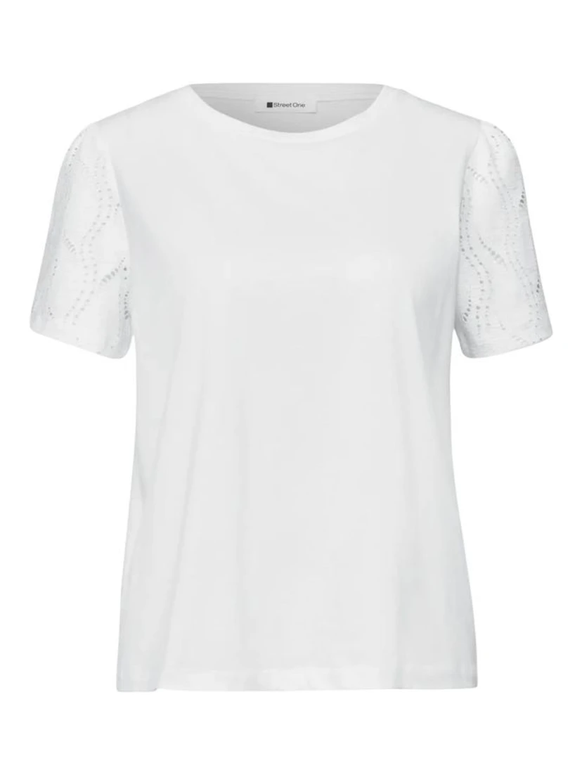 Cream Cotton T-Shirt