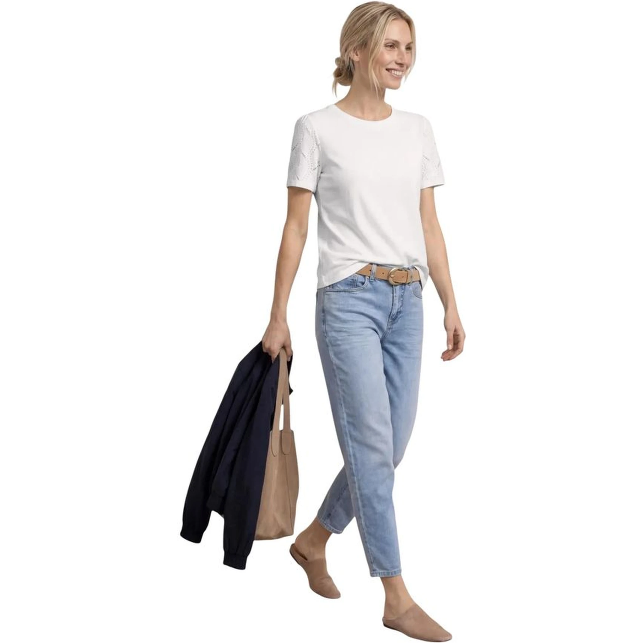 Cream Cotton T-Shirt