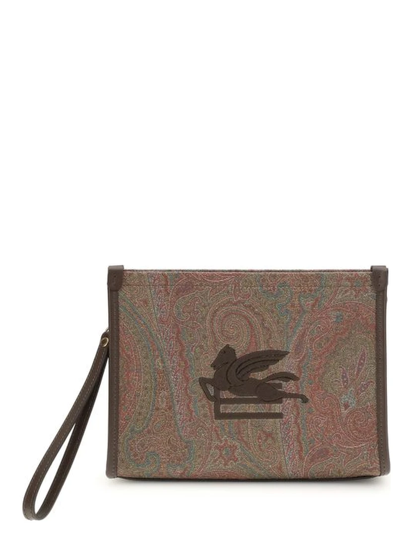 Multicolor Cotton Clutch Bag