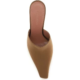 Brown Silk Sandals