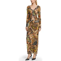 LONG SKIRT WITH "BOW TIE" PRINT
