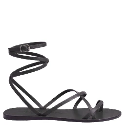 TIE UP LEATHER SANDALS