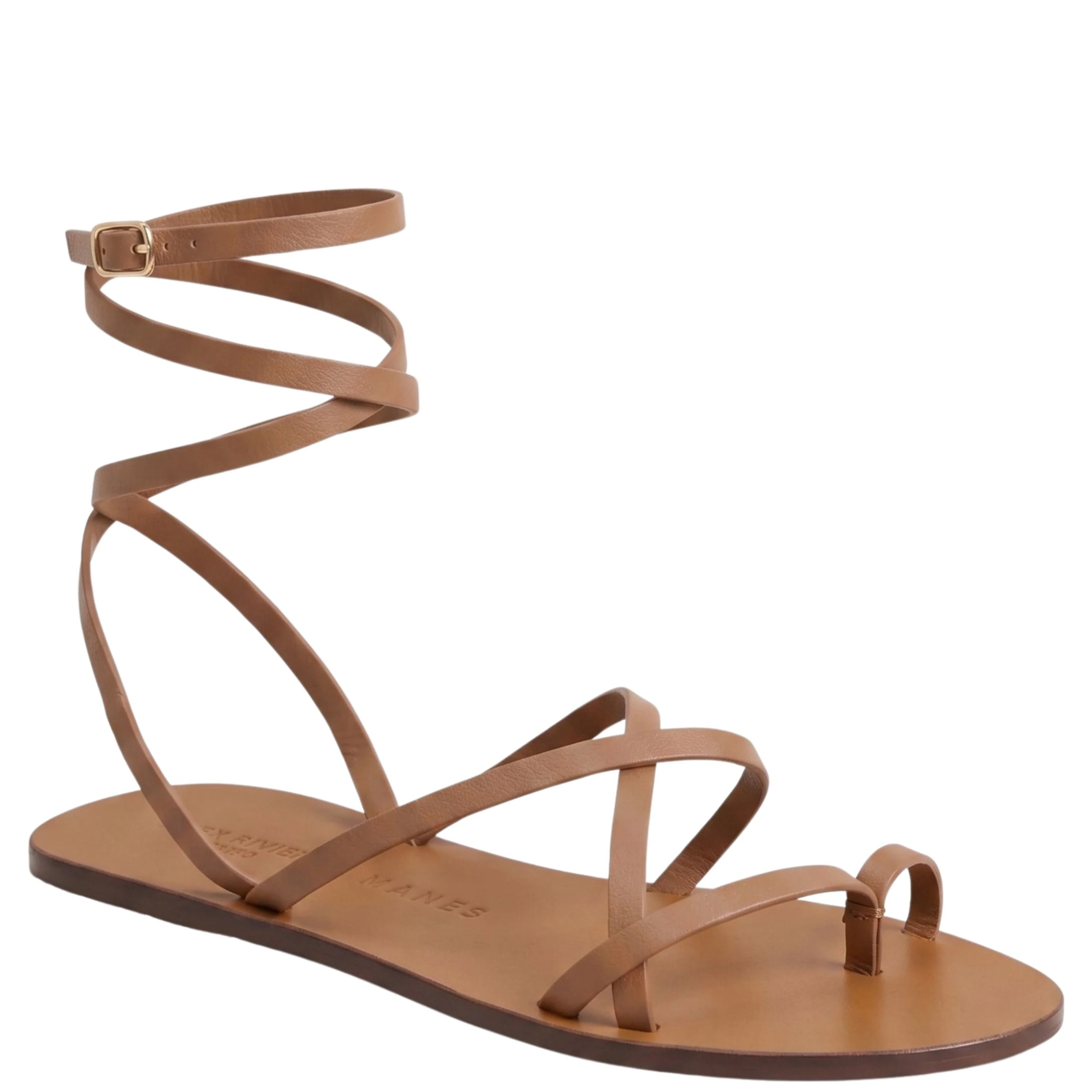 TIE UP LEATHER SANDALS