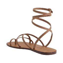 TIE UP LEATHER SANDALS