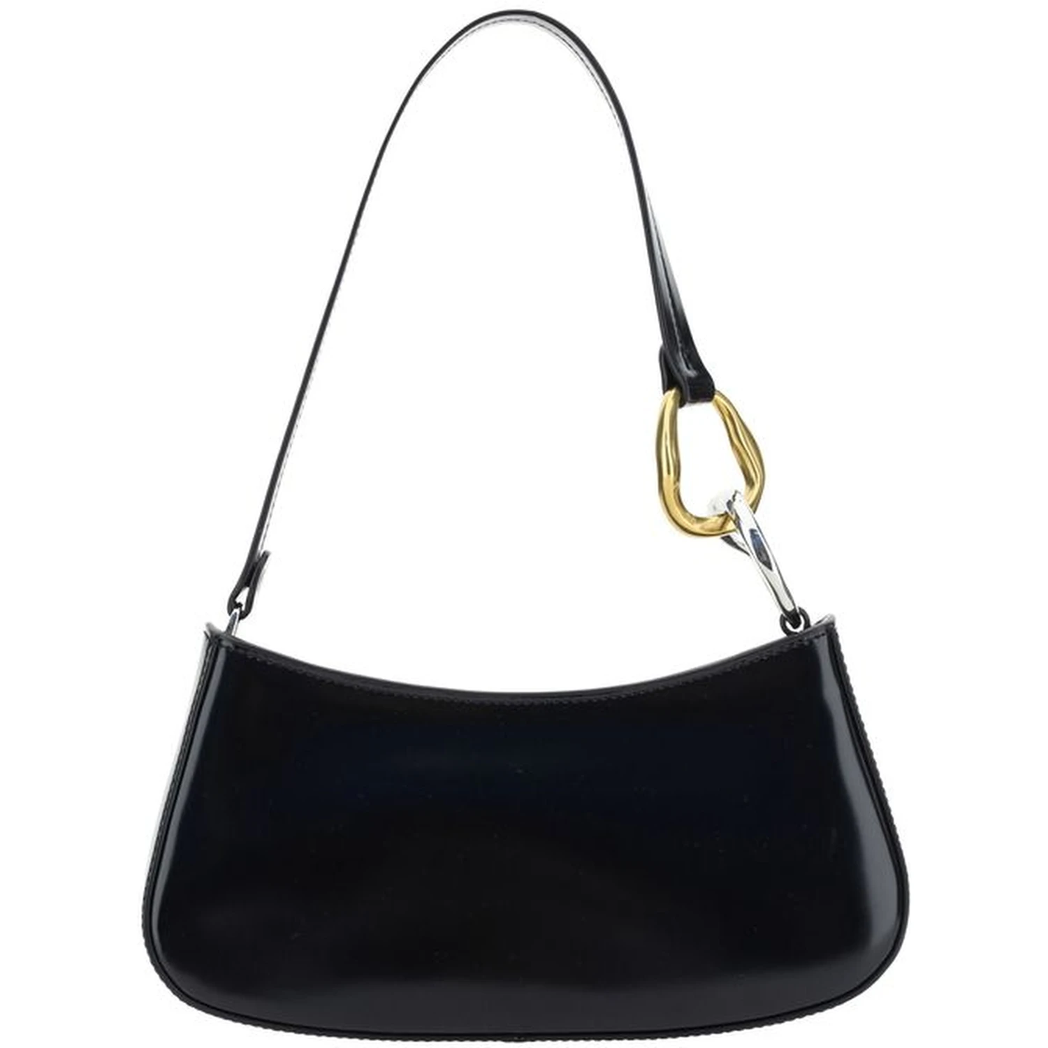 Black Calf Leather Bos Taurus Shoulder Bag
