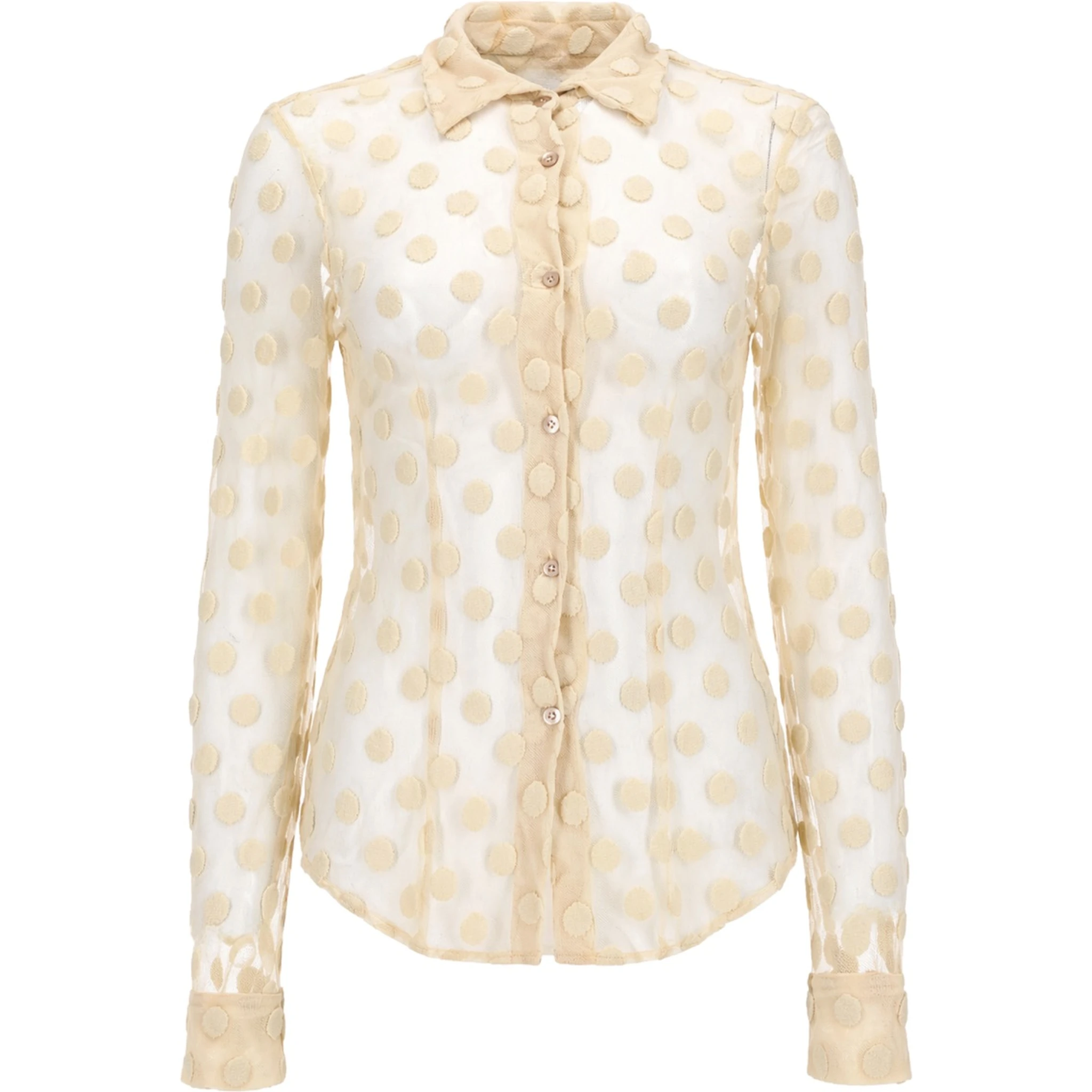 CAMICIA IN MESH A POIS