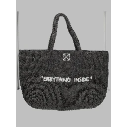 BORSA TOTE IN RAFIA CON RICAMO