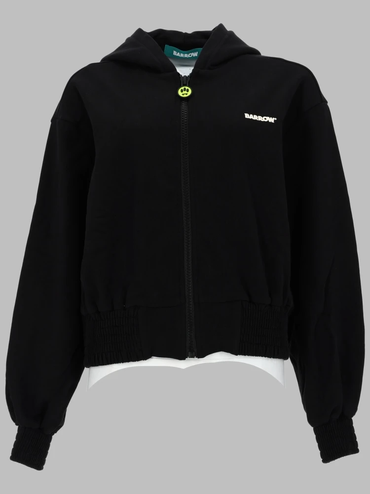 FELPA CON ZIP E CAPPUCCIO