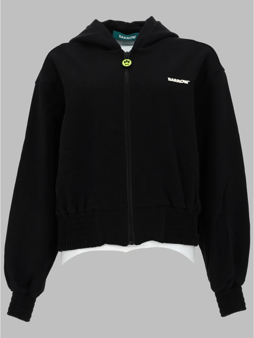 FELPA CON ZIP E CAPPUCCIO