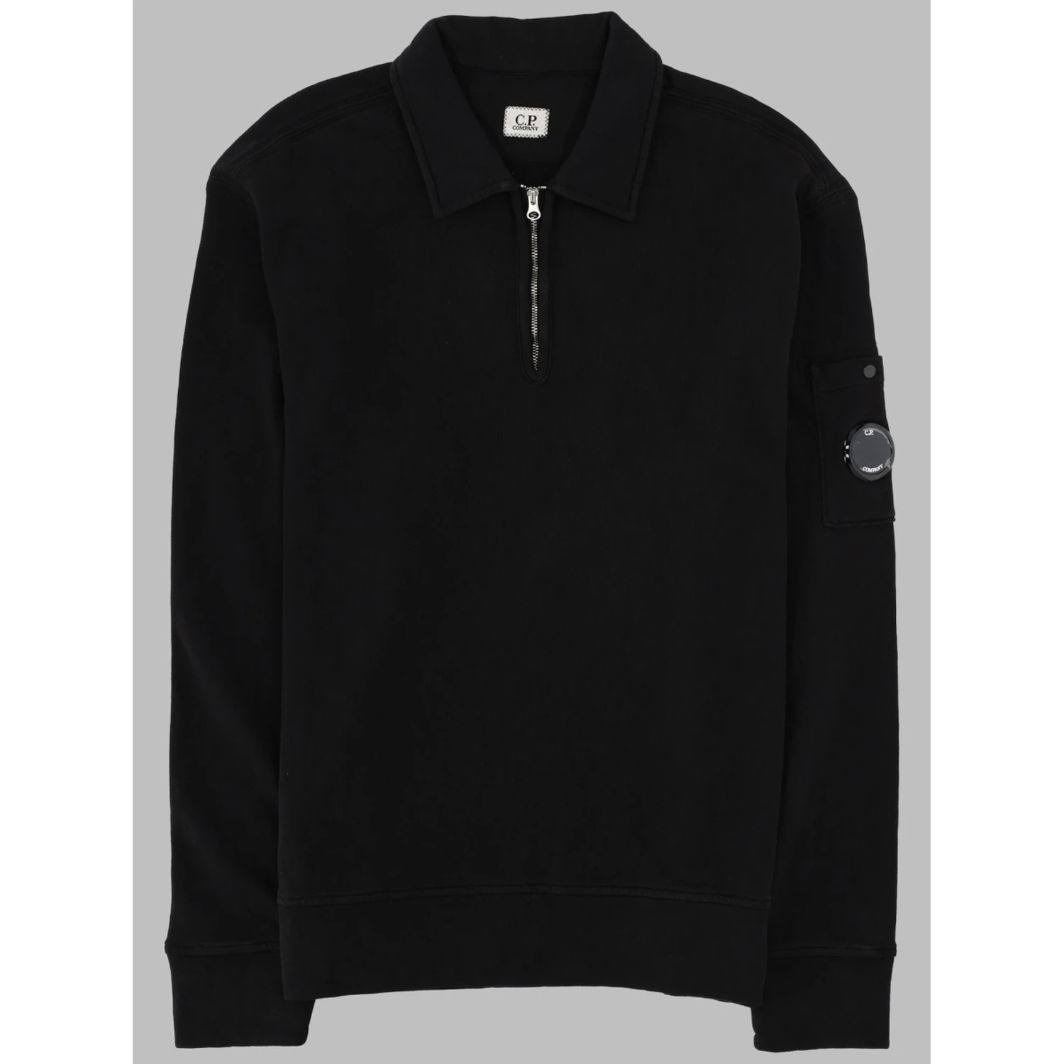 FELPA CON COLLETTO POLO E ZIP
