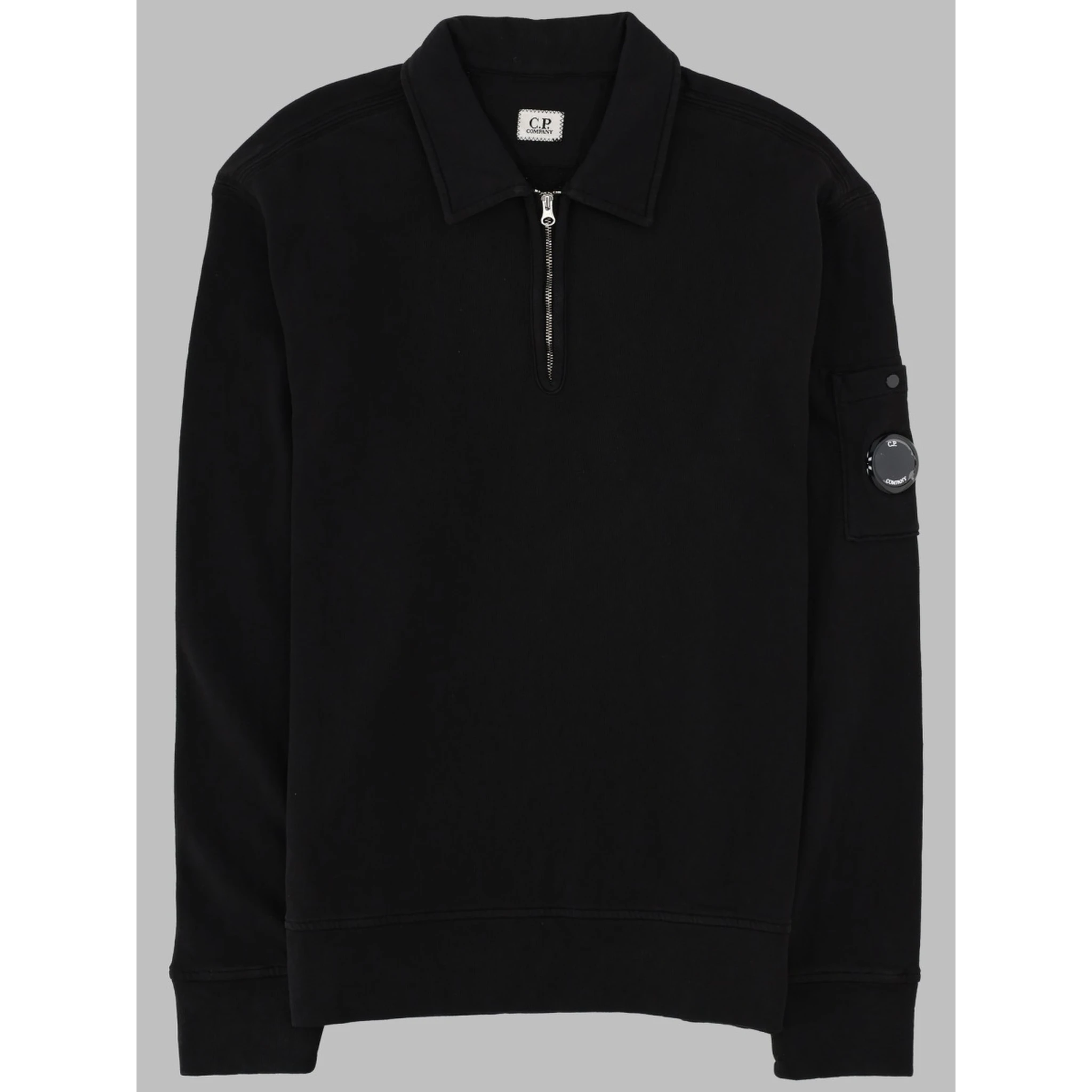 FELPA CON COLLETTO POLO E ZIP