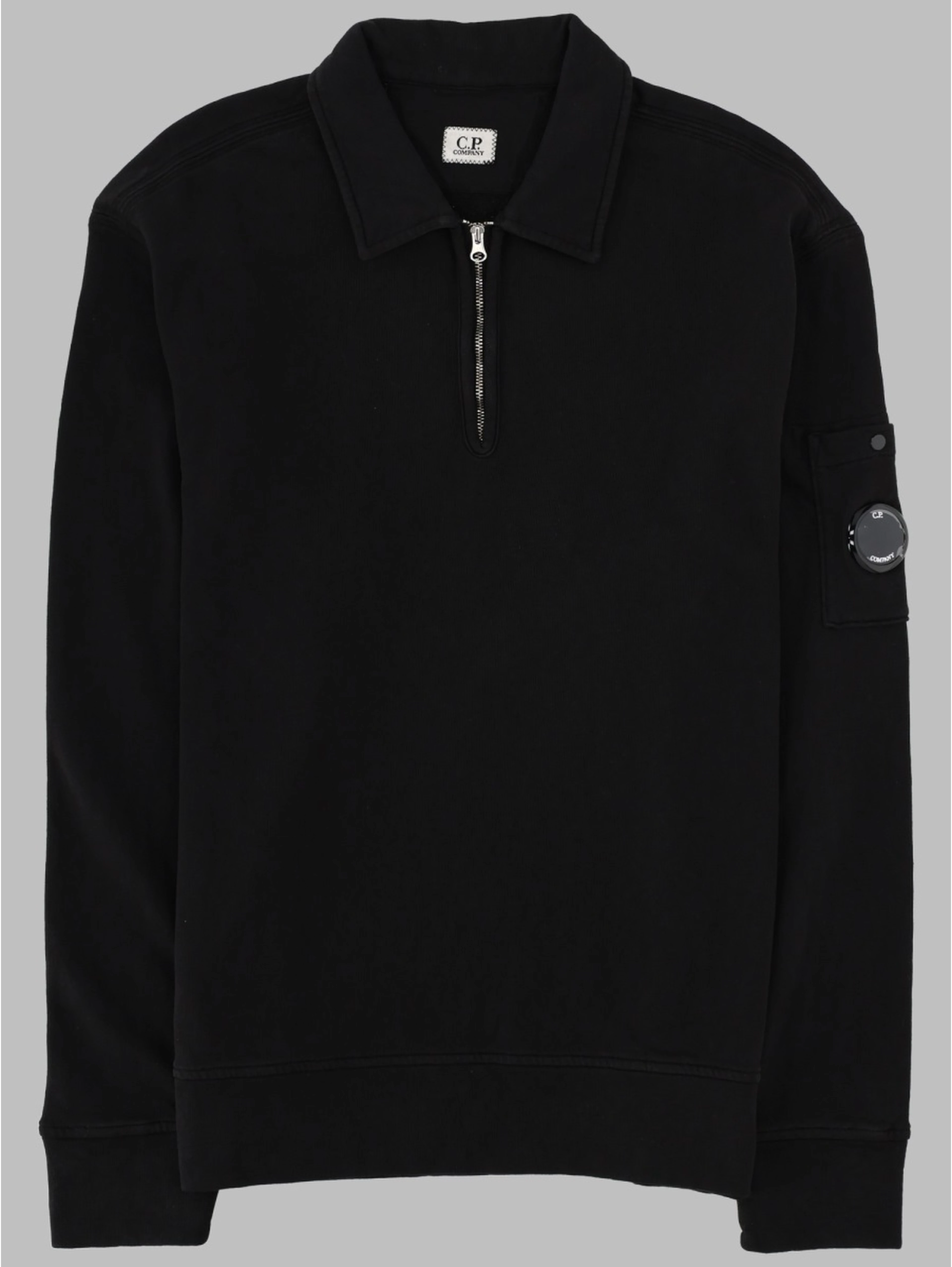FELPA CON COLLETTO POLO E ZIP