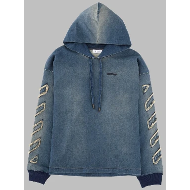 FELPA IN DENIM CON DETTAGLI "DIAG"