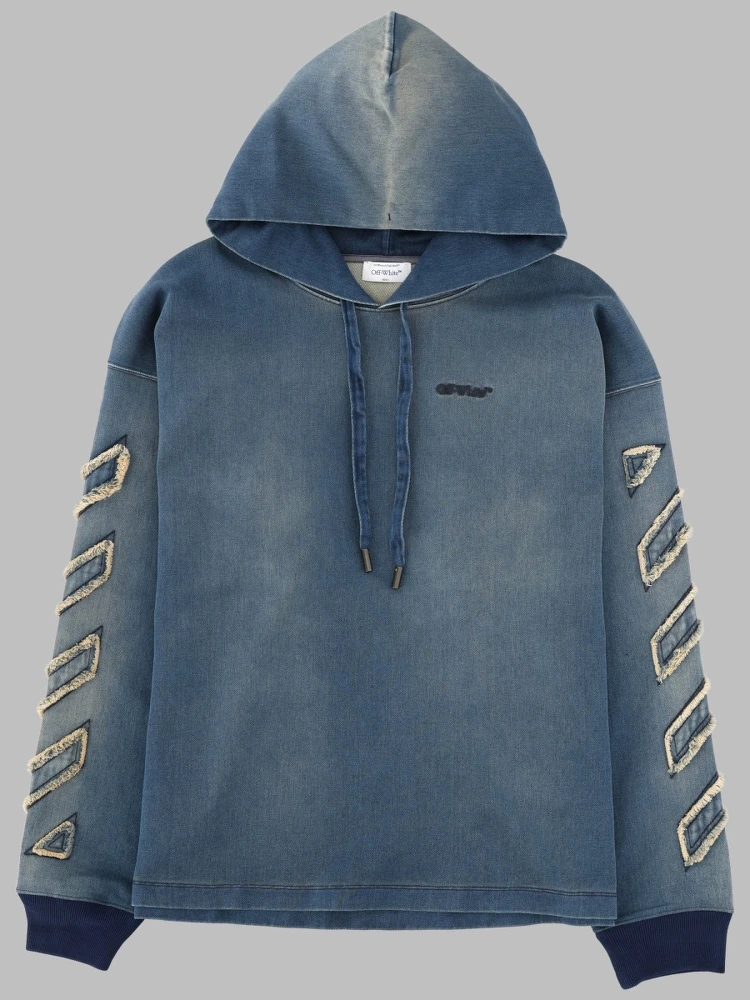 FELPA IN DENIM CON DETTAGLI "DIAG"
