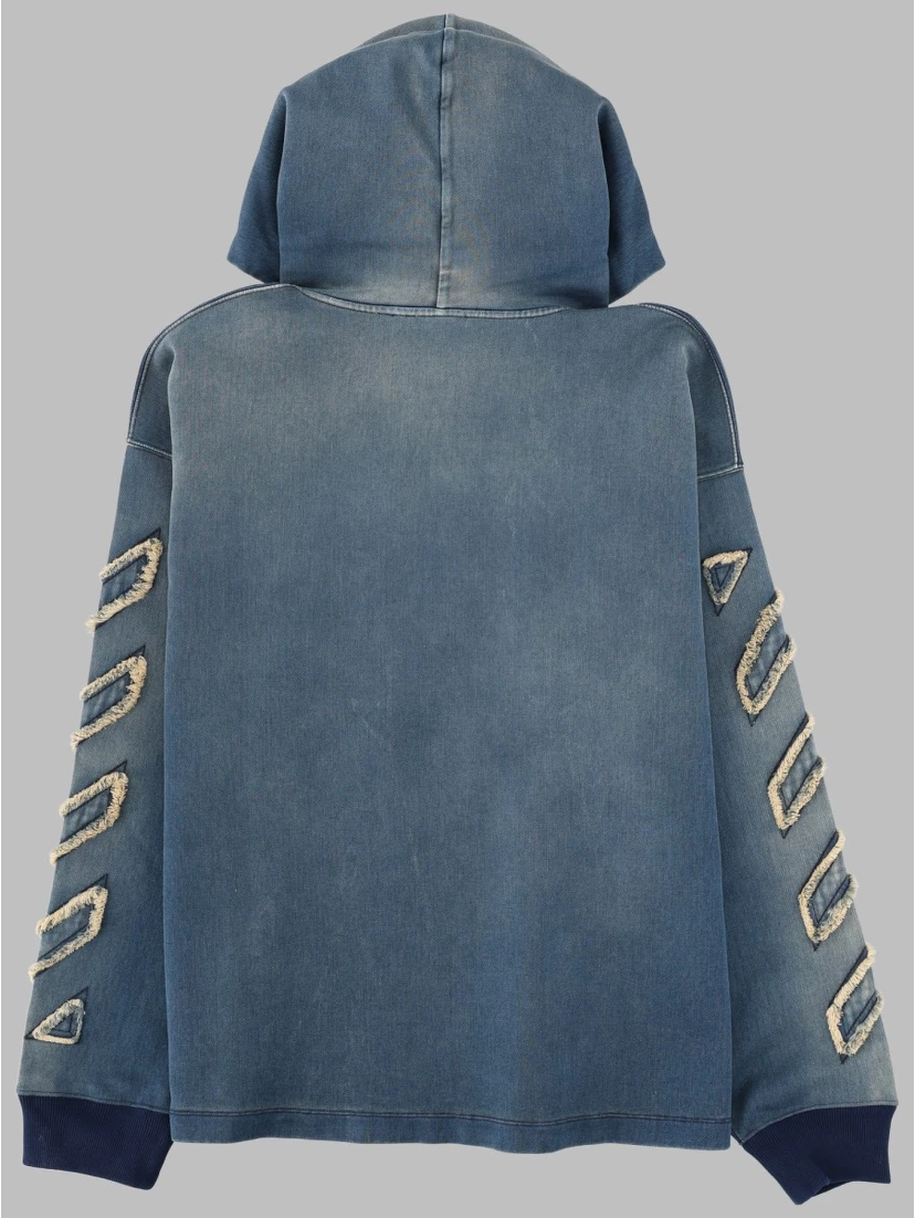FELPA IN DENIM CON DETTAGLI "DIAG"