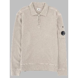 FELPA CON COLLETTO POLO E ZIP