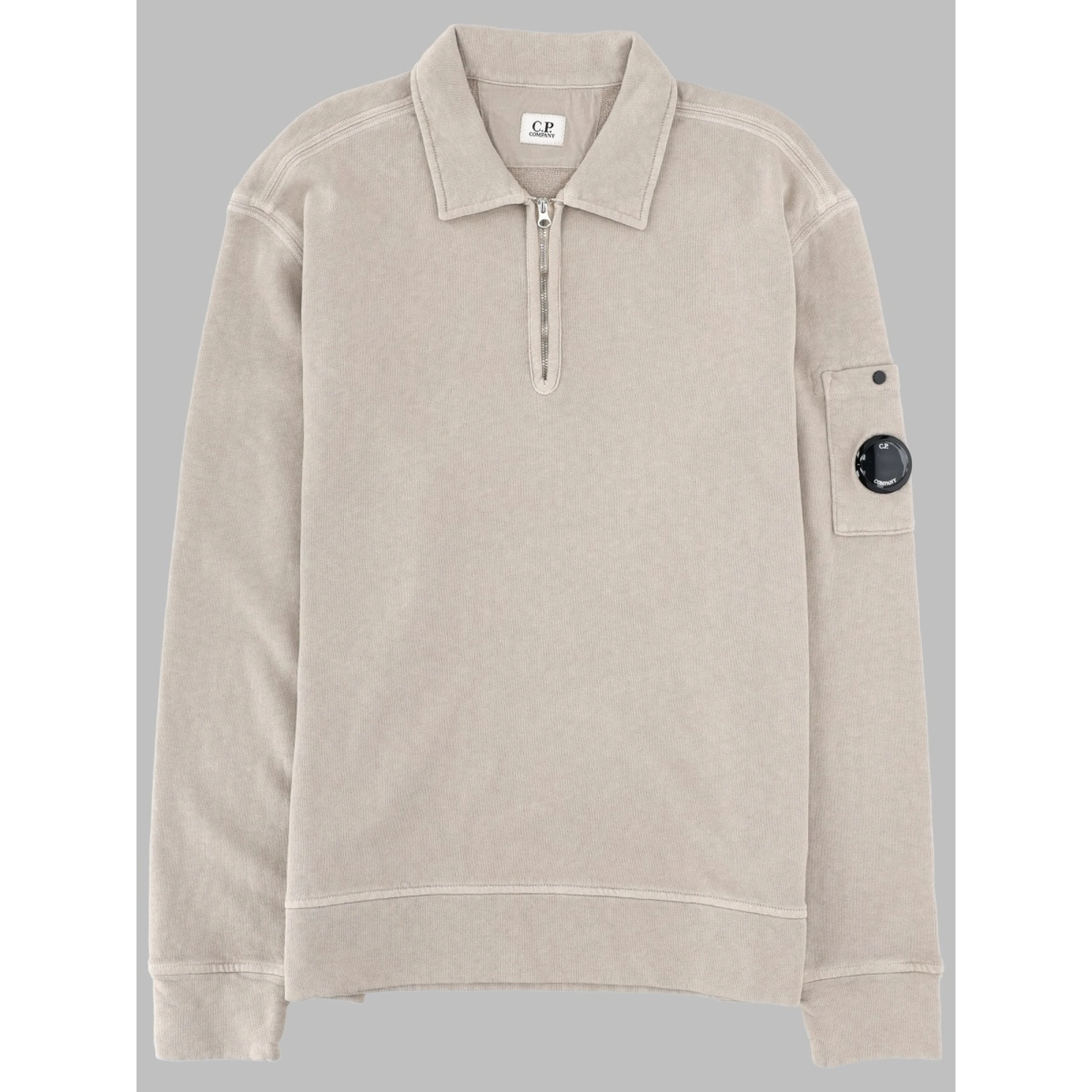 FELPA CON COLLETTO POLO E ZIP