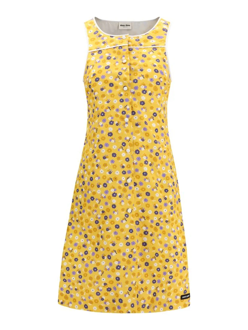 Bicolor Cotton Casual Dress