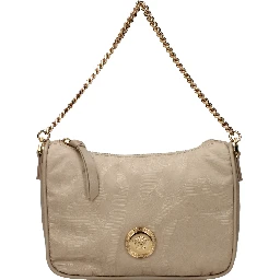 Beige Fabric Handbag